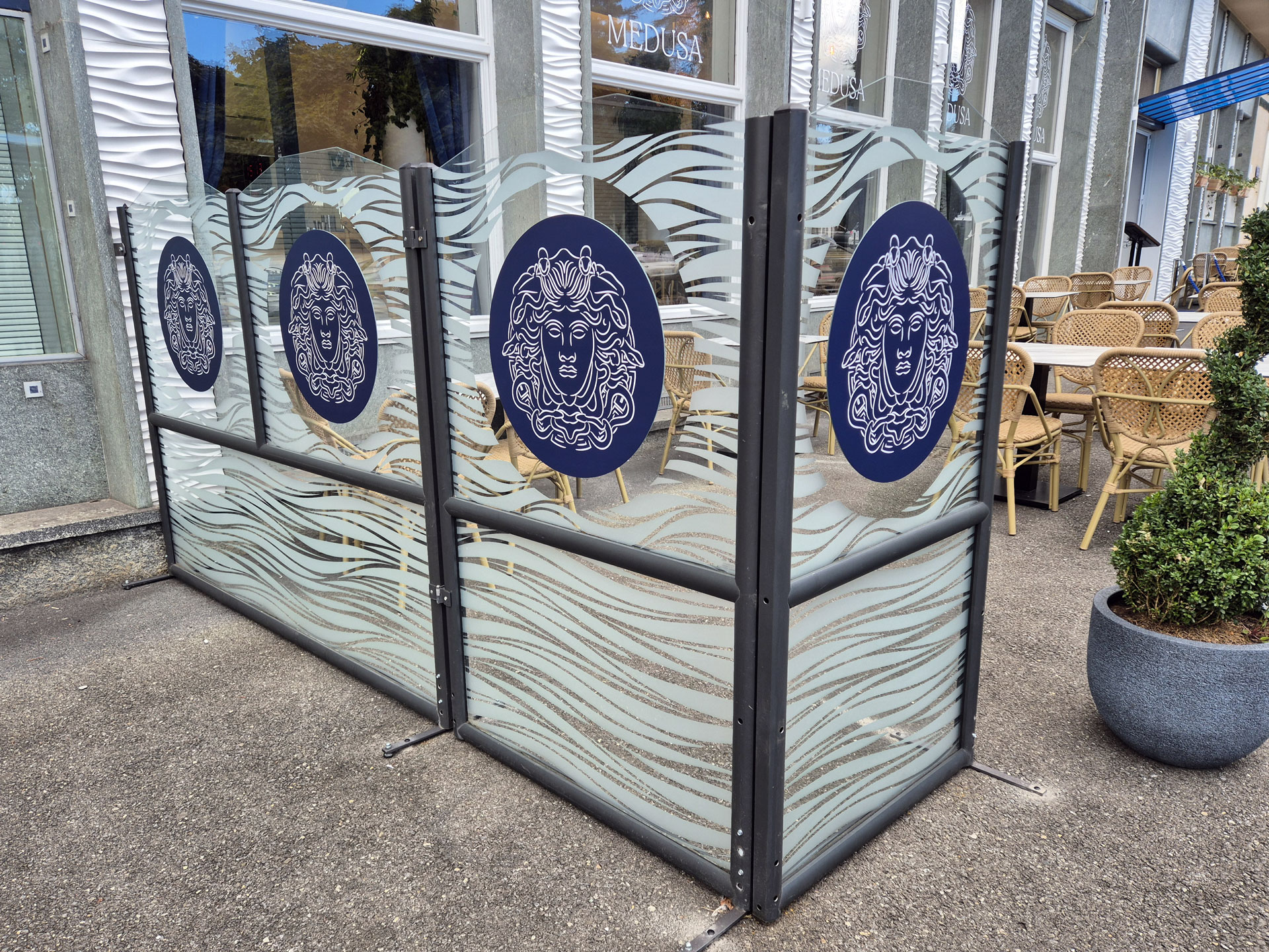 Habillage adhésif pour restaurant